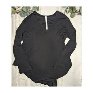 Lululemon Nulu Relaxed Fit Yoga Long Sleeve Shirt in Black